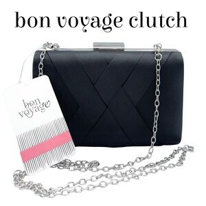Black Satin Special Occasion Clutch